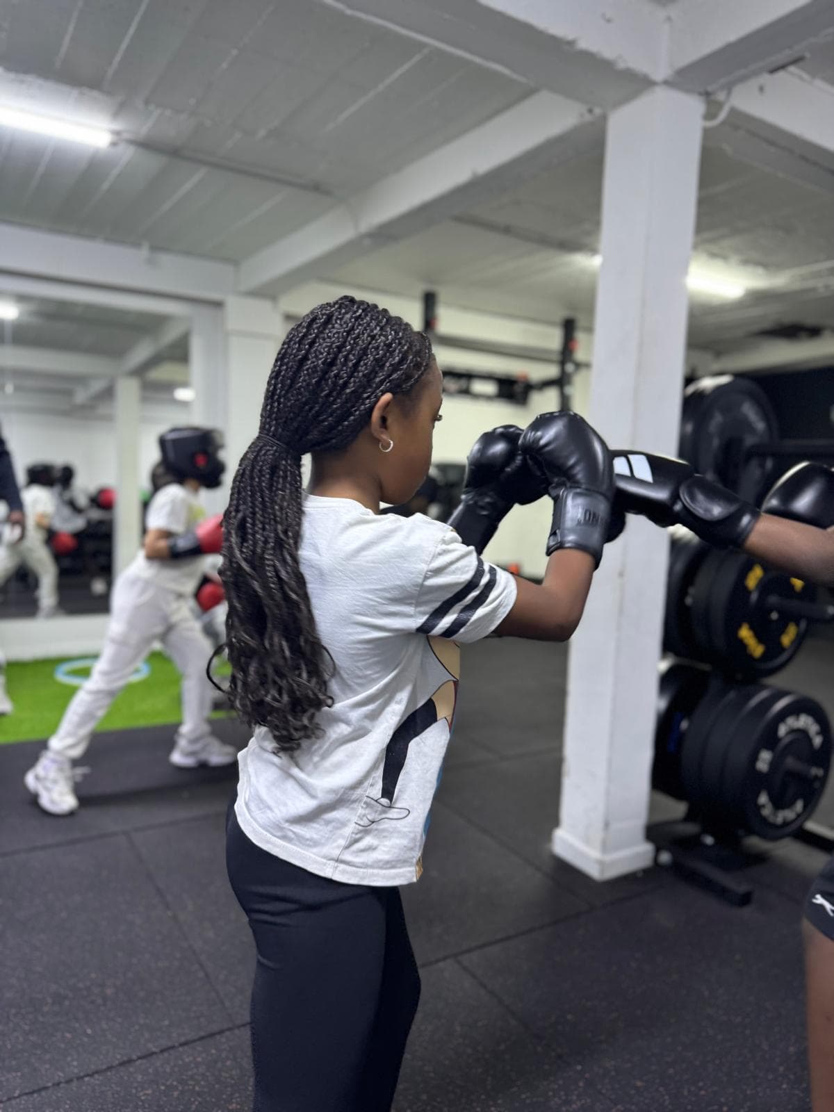 Kids boxing class at Relentless Performance Centre